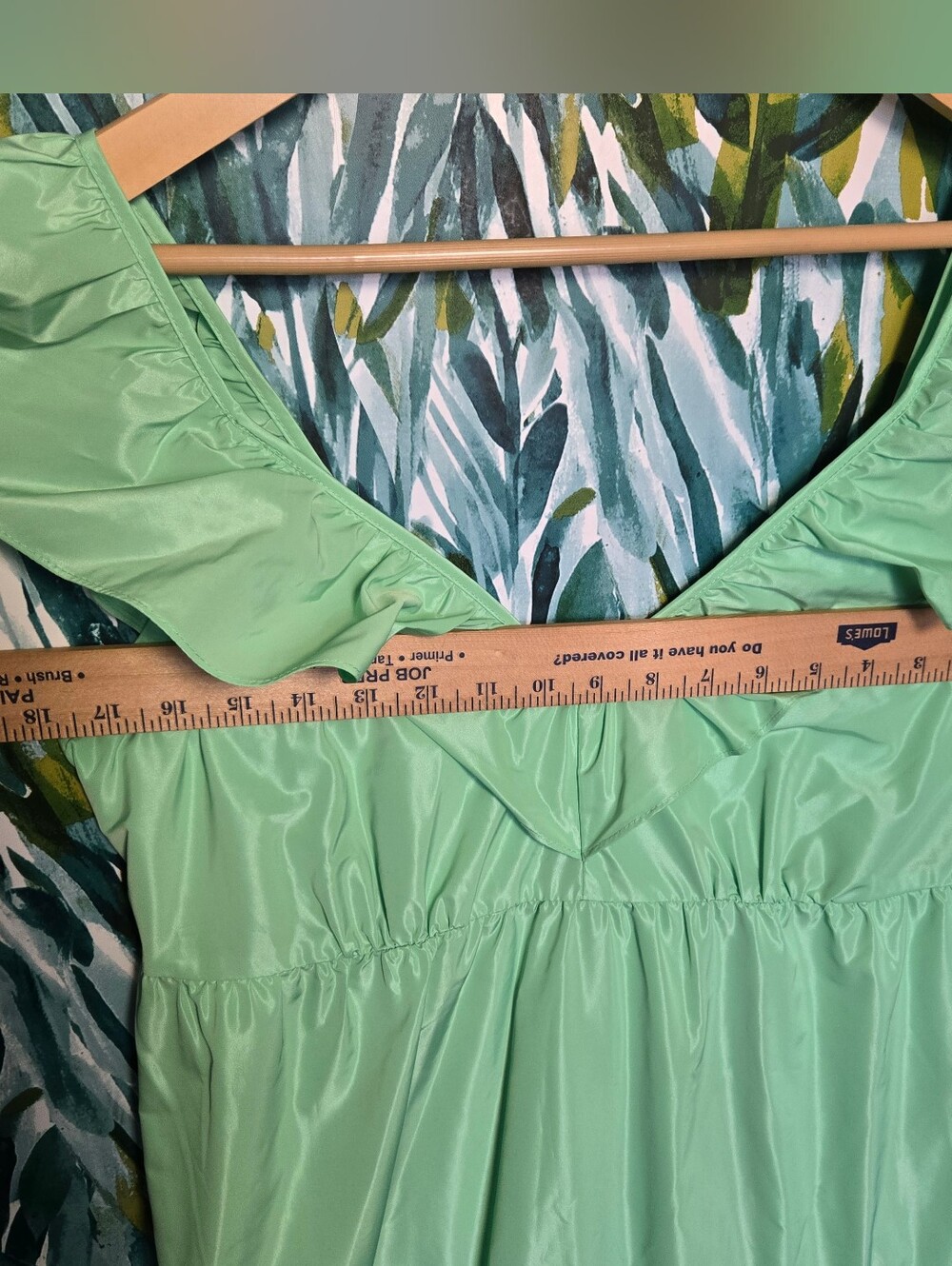 J. Crew Mint Green Ruffle V-Neck Tiered Maxi Dress - Picture 7 of 7